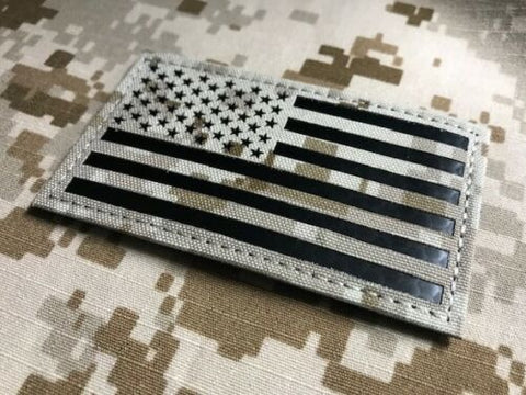 Large Infrared Multicam IR US Flag Patch 5" x 3" - Merrowed Border