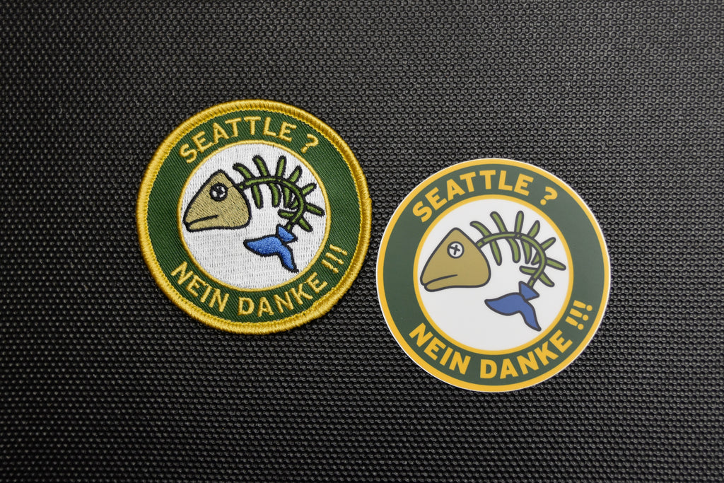 Seattle Nein Danke Patch & Sticker Set Portland Timbers PTFC
