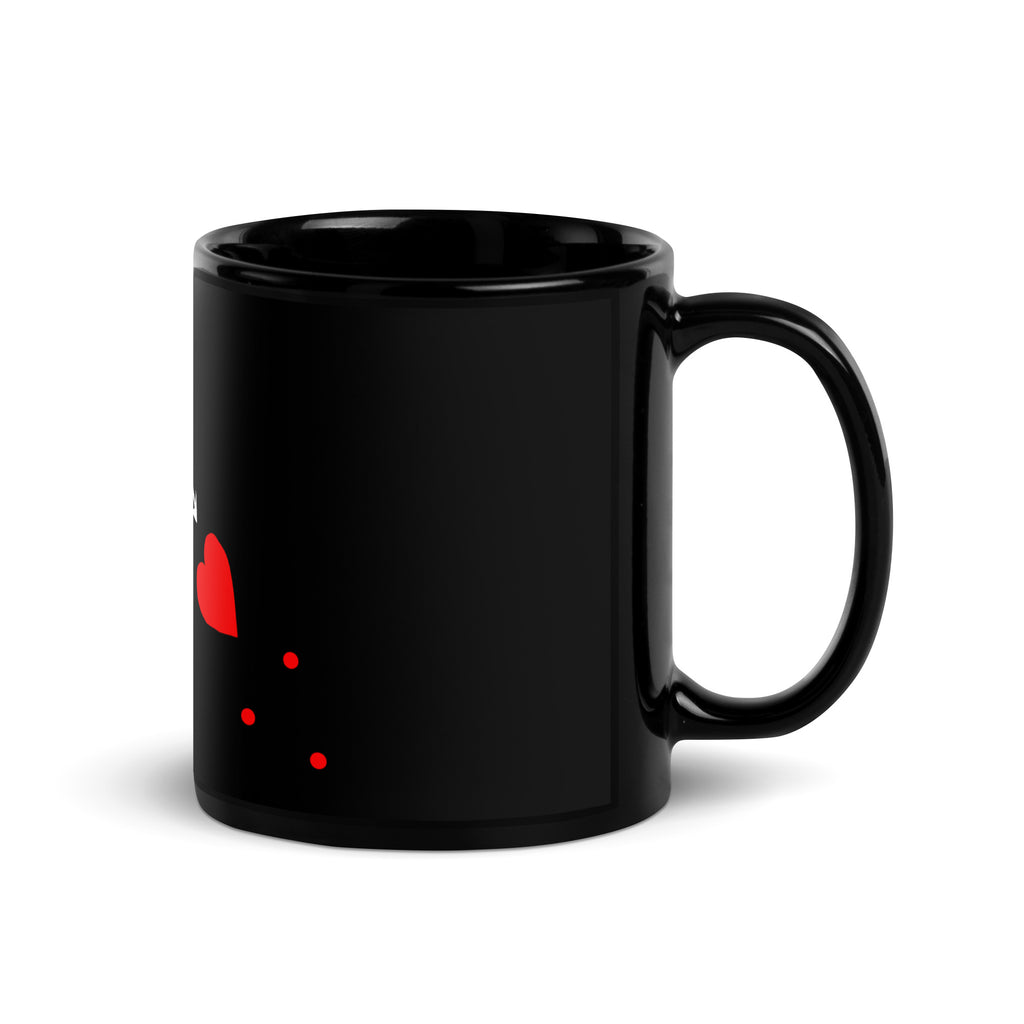 Blackbeard Pirate Flag Black Glossy Mug