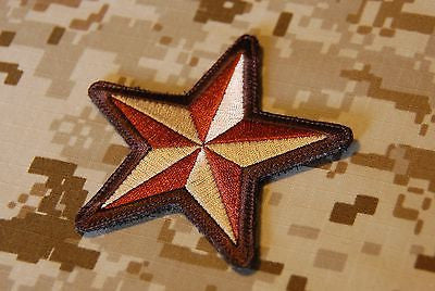 Reflective Nautical Star Patch  Embroidered Patches by Ivamis Patches