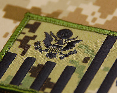 NWU Type III US Coast Guard Ensign Flag & Reverse US Flag Uniform Patch Set