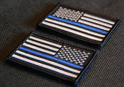 Thin Blue Line United States Flag Patch Set - Velcro – BritKitUSA