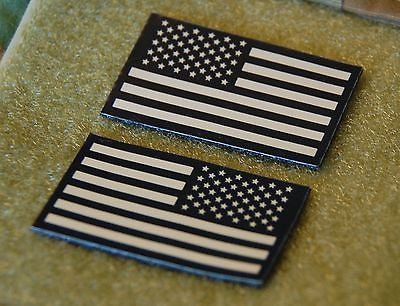 Mini US IR Flag Patch Set - Tan & Black