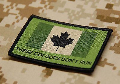 Canadian These Colours Don't Run Woven Morale Patch - Temperate