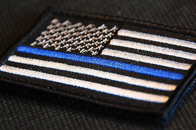 Thin Blue Line United States Flag Patch - Iron On