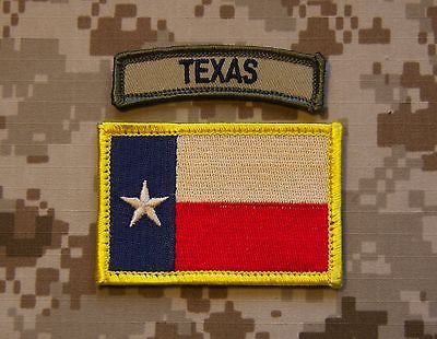 Texas State Flag & Multicam Texas Tab Patch Set