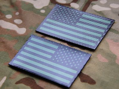 Infrared US Flag Patch Set - Green & Black