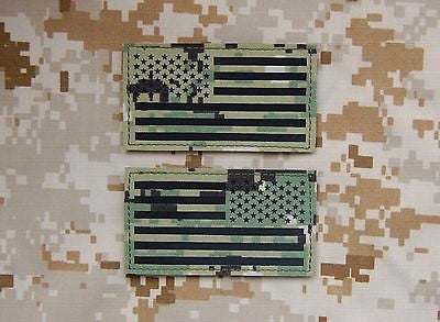 米軍実物未使用品 アメリカ海軍 NWU Type3 IR フラッグ パッチセット NWU Type III Infrared US Flag Patch Set – BritKitUSA