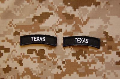 Texas State Tab Patch Set - Black & White