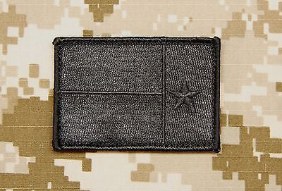 Reverse Blackout Texas State Flag Lone Star State Patch Velcro