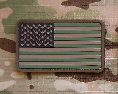 USA US Stars & Stripes Flag Patch Multicam Woodland ACU Velcro PVC Patch