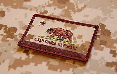 AOR1 California State Flag Embroidered Morale Patch