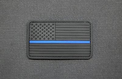 PVC Blackout Thin Blue Line Morale Patch