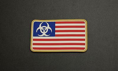 Biohazard Flag 3D PVC GITD Morale Patch