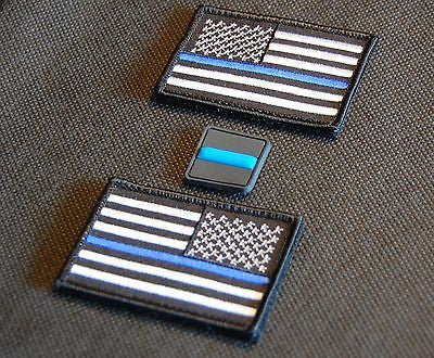 Thin Blue Line United States Flag & 3D PVC Ranger Eye Patch Set