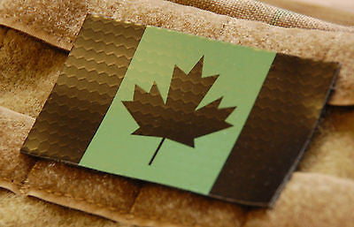 Infrared Canadian Flag Patch Set - Green & Black