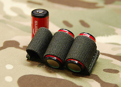 3-Cell Chemlight / Shotgun Shell / CR123 Battery Holder - OD