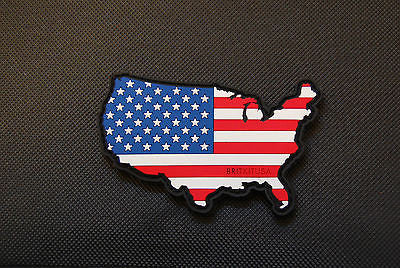 U.S.A. Flag Map PVC Morale Patch – BritKitUSA