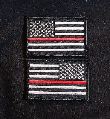 Thin Red Line United States Flag Patch Set - Velcro