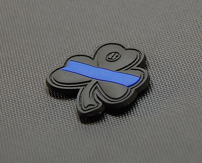"Blessed Are The Peacemakers" Thin Blue Line Embroidered Morale Patch - Hook & Loop Back