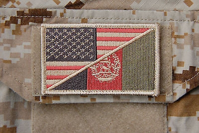 US Afghan Friendship Flag Morale Patch