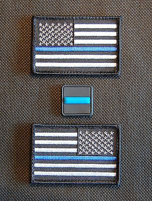 Thin Blue Line United States Flag & 3D PVC Ranger Eye Patch Set