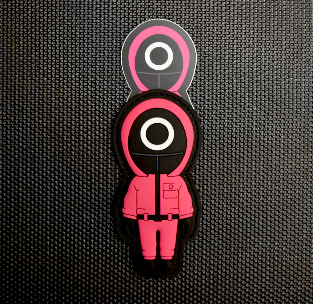 Squid Game Worker 3D PVC Patch & Sticker Set