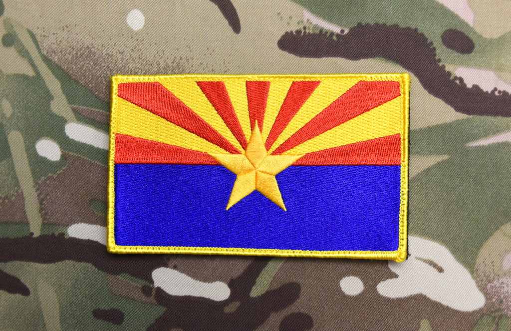Large 3"x5" Arizona State Flag Morale Patch Set