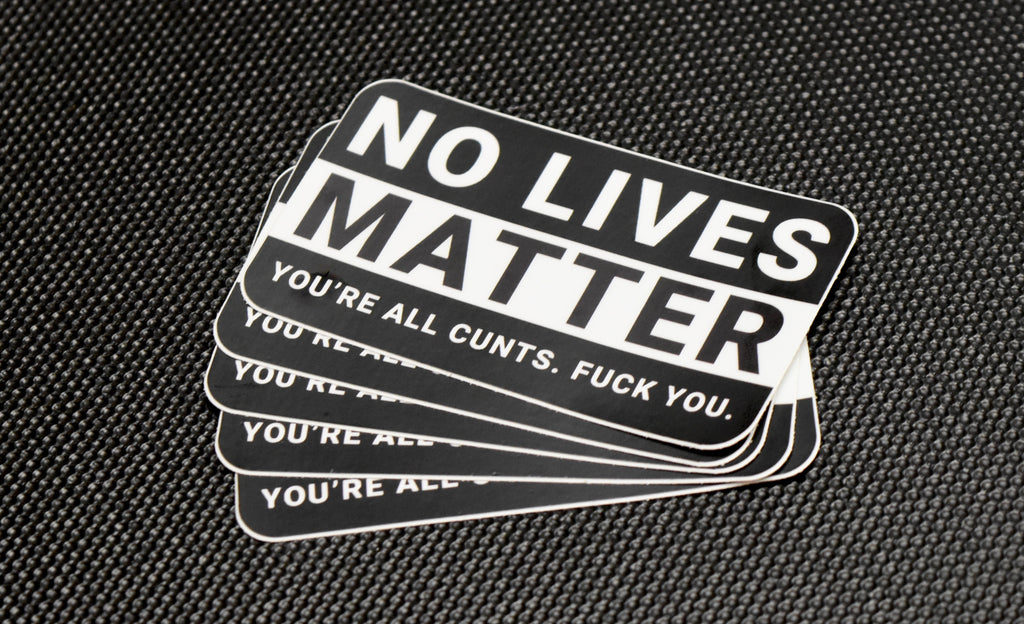 No Lives Matter 5-Piece Sticker Set