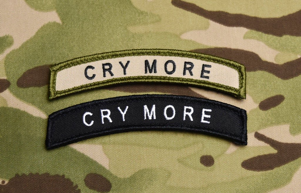 CRY MORE Tab Embroidered Morale Patch Set