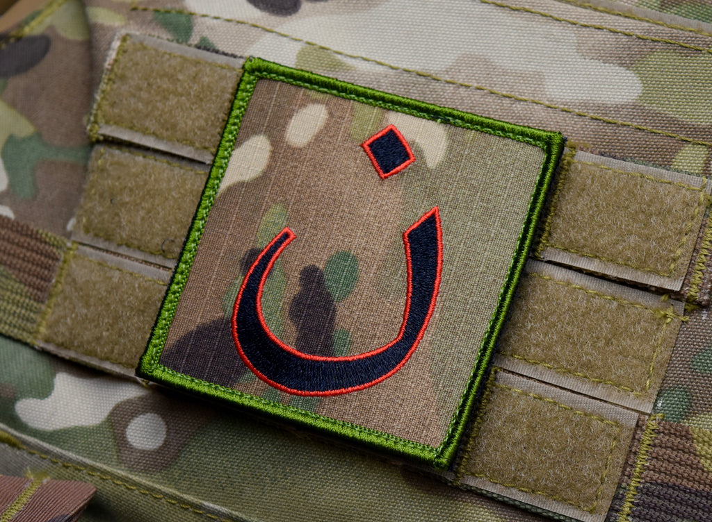 Multicam Nazarene Embroidered Morale Patch - Red