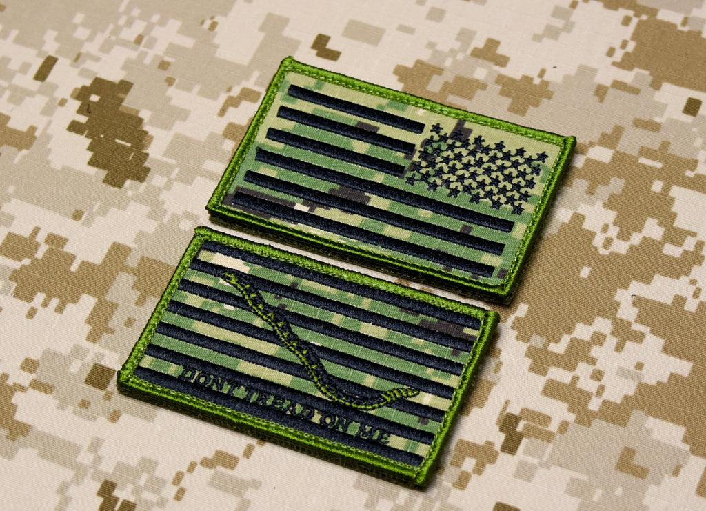 NWU Type III Reverse US Flag & USN First Navy Jack Uniform Patch Set
