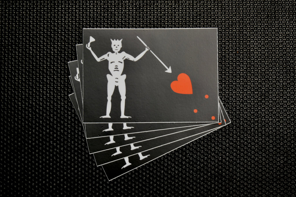 Blackbeard Pirate Flag Sticker 5-Piece Set
