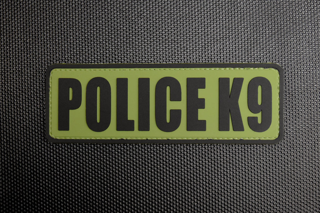 POLICE K9 Tactical Harness PVC Patch - OD