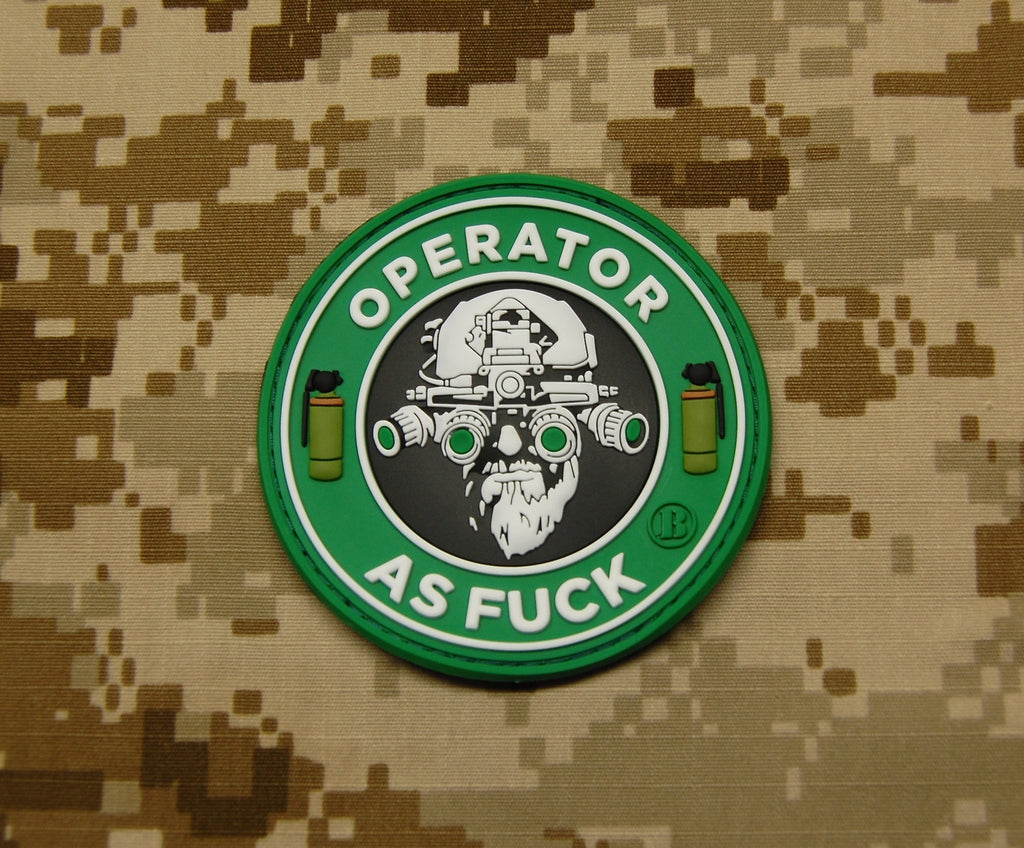 Operator As Fuck 3D PVC Morale Patch - Starbucks Parody