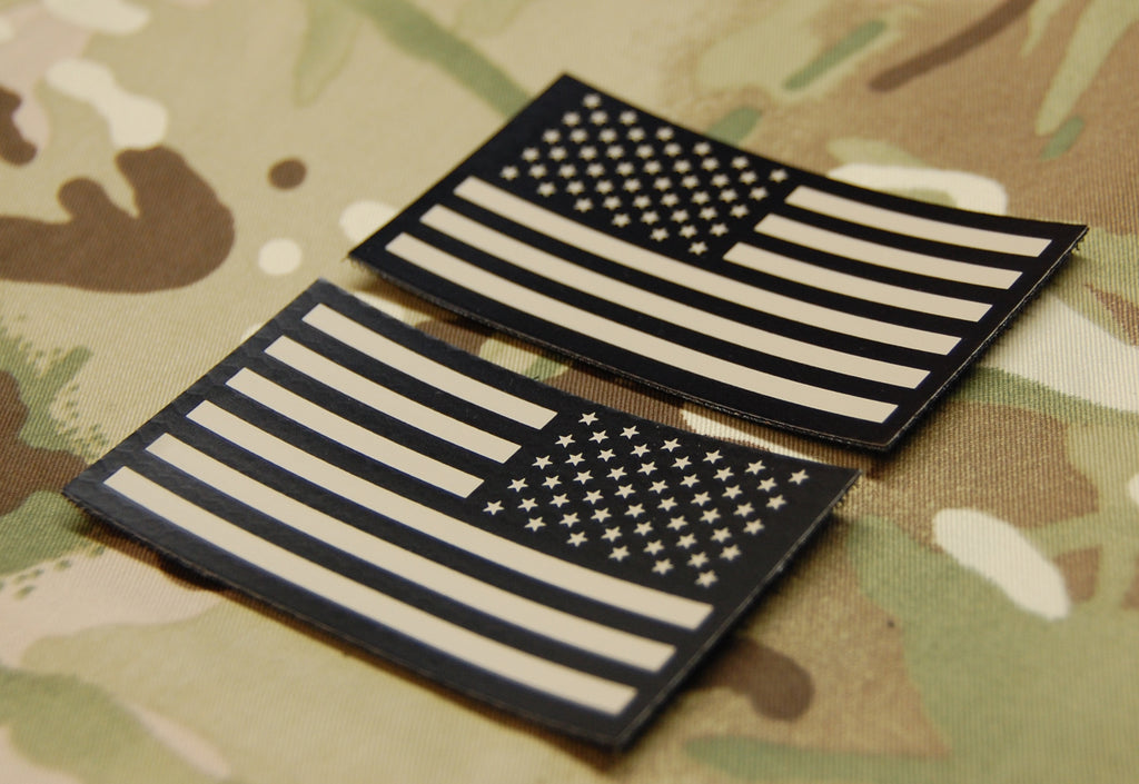 Infrared US Flag Patch Set - Tan & Black