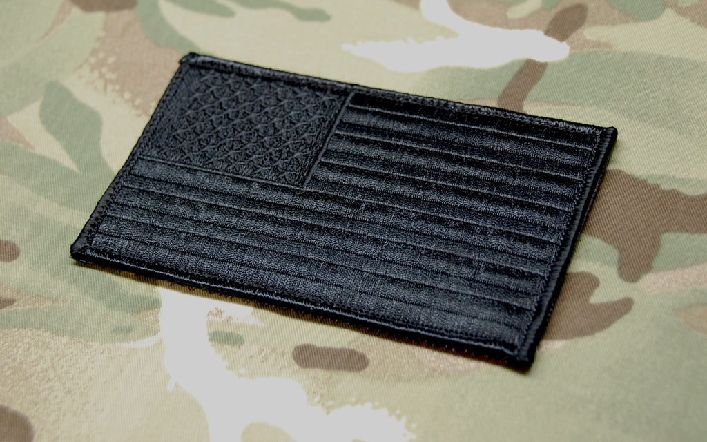 Blackout Large 3" x 5" American Flag Patch