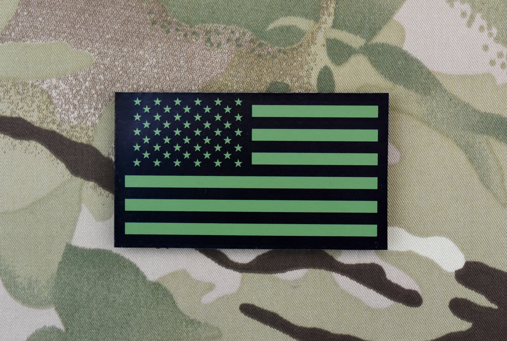 Infrared US Flag Patch - Green & Black
