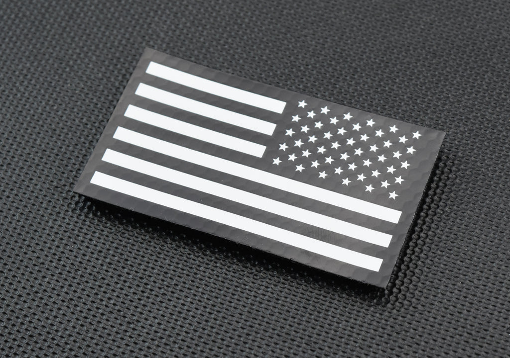 Black & White Infrared Reverse US Flag Patch