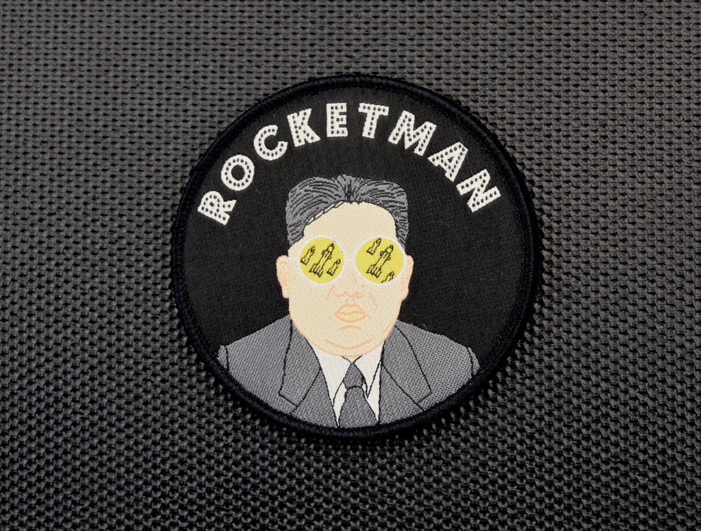 Little Rocketman GITD Woven Morale Patch