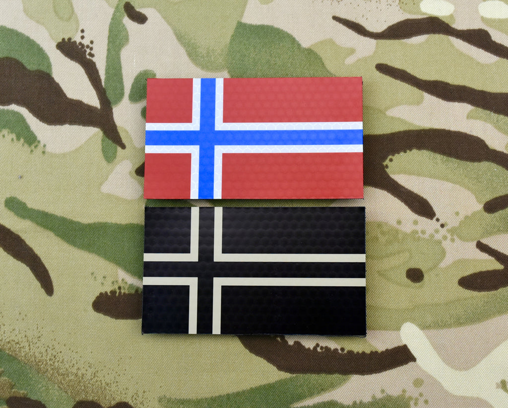 Infrared Norway Flag Patch Set
