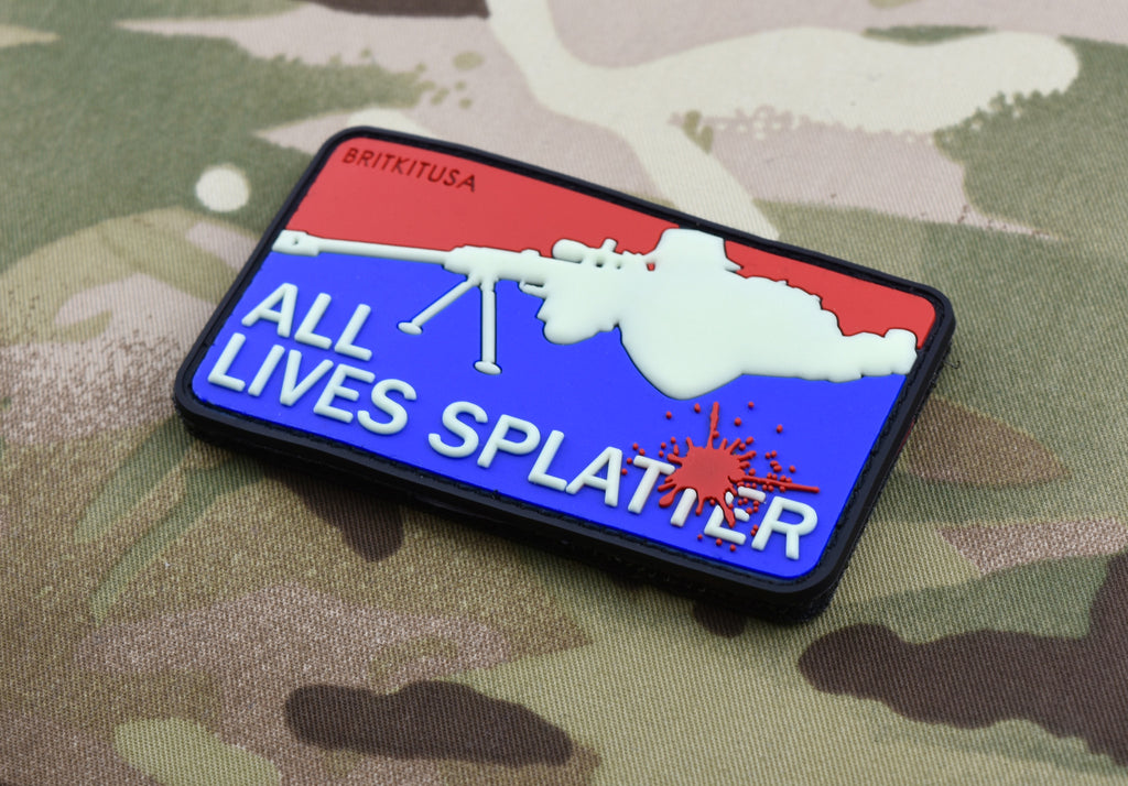 ALL LIVES SPLATTER Glow In Dark 3D PVC Morale Patch