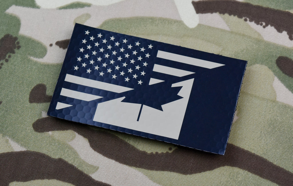 Infrared US/Canada Friendship Flag Patch