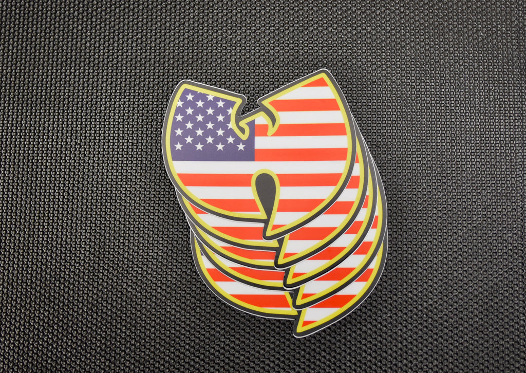 Wu-Tang USA Flag 5 Piece Decal Sticker Set