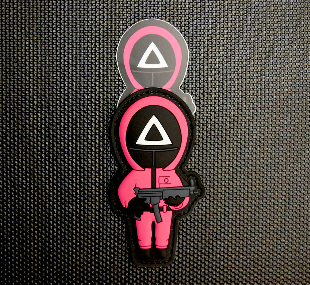 Squid Game Soldier 3D PVC Patch & Sticker Set