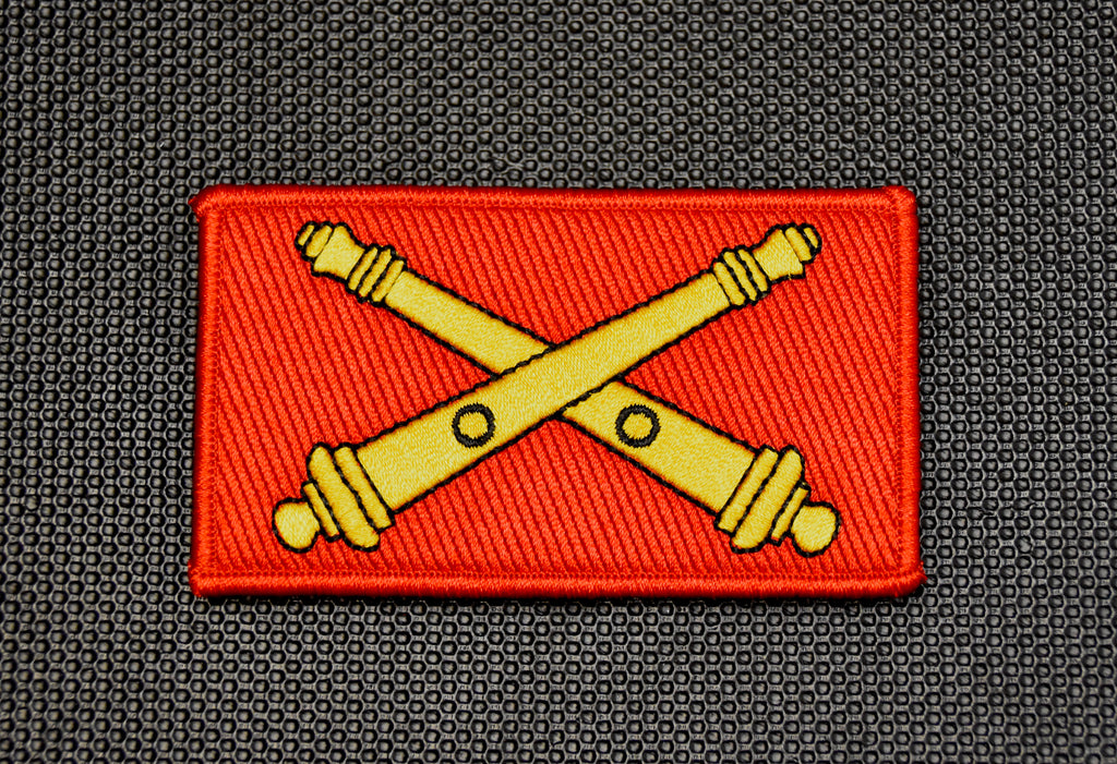 U.S. Army Artillery Branch Premium Embroidered Patch - Red