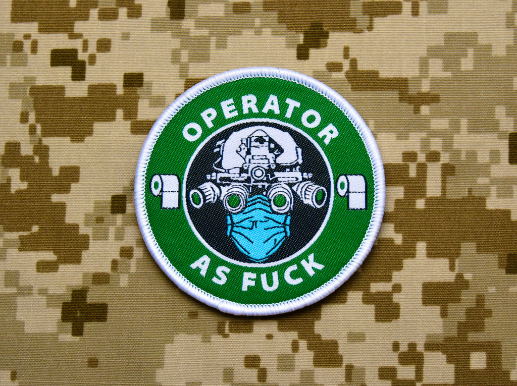 COVID-19 Operator As Fuck Woven Morale Patch