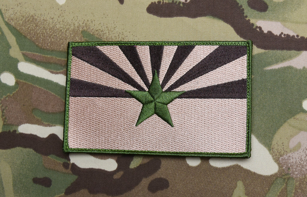 Large 3"x5" Arizona State Flag Morale Patch Set