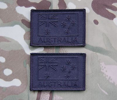 Covert Black Australian Flag Patch Set