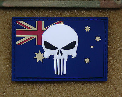 Australian Punisher Flag Morale 3D PVC Patch
